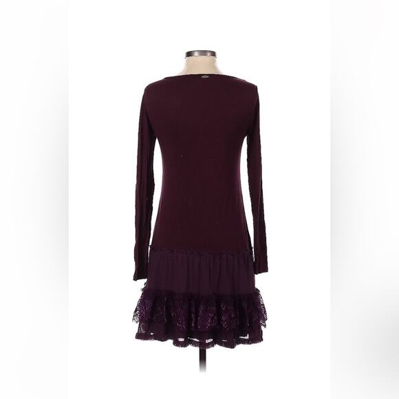 Deca Paris long sleeved drop waist dress in purple, size TO or xs - Picture 2 of 9